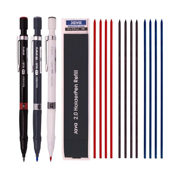 Mechanical Pencil Lead Set 3 Pack Drafting Drawing - Picture 1 of 7